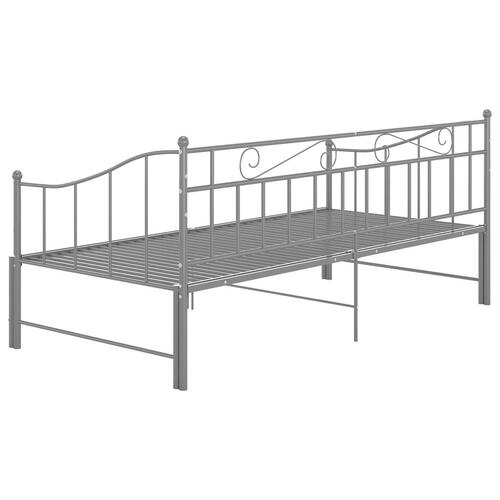 Sengestel til udtræksseng 90x200 cm metal grå