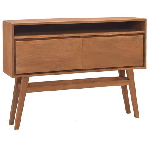 Konsolbord 110x30x79 cm massivt teaktræ