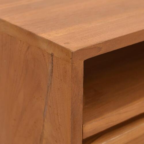 Konsolbord 110x30x79 cm massivt teaktræ