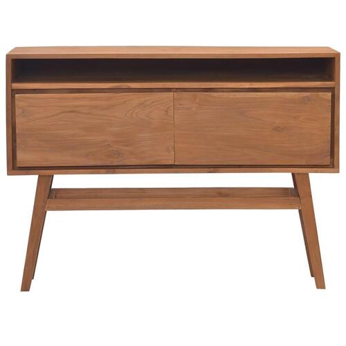 Konsolbord 110x30x79 cm massivt teaktræ