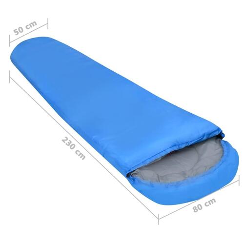 Sovepose 850 g 15 °C blå