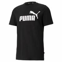 Kortærmet T-shirt til Mænd Puma 586666 01 Sort (S) (1 enheder)