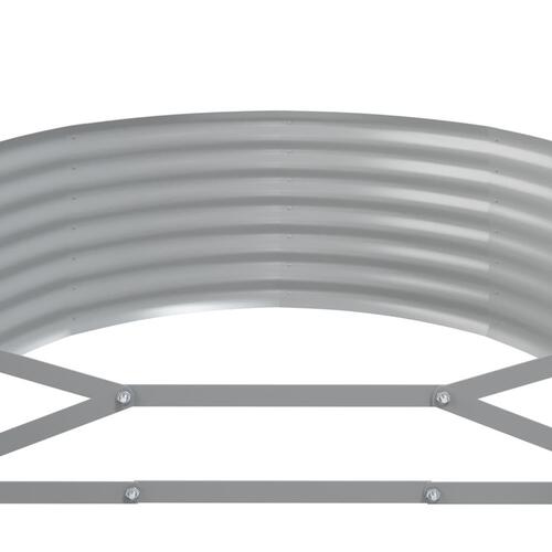 Plantekasse 396x100x36 cm pulverlakeret stål antracitgrå
