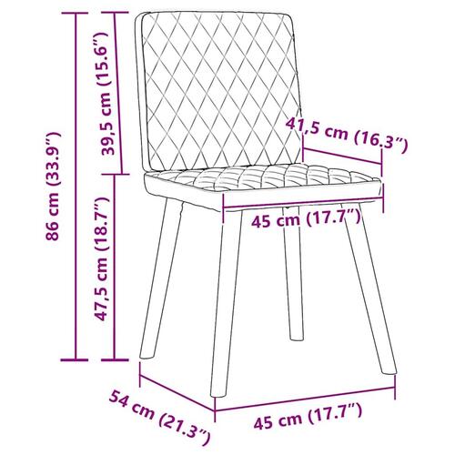 Spisebordsstole 4 stk. stof sort
