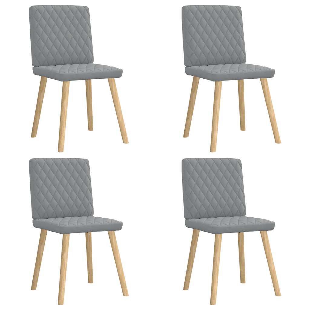 Spisebordsstole 4 stk. stof lysegrå