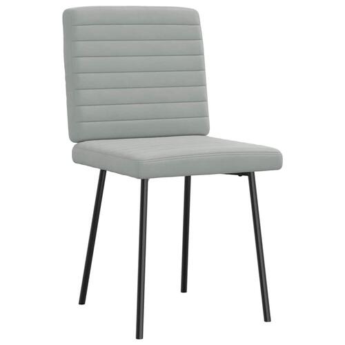 Spisebordsstole 4 stk. velour lysegrå