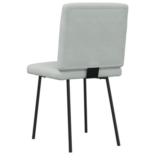 Spisebordsstole 6 stk. velour lysegrå