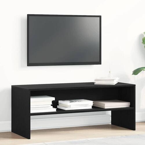 Tv-bord 100x40x40 cm konstrueret træ sort egetræsfarve