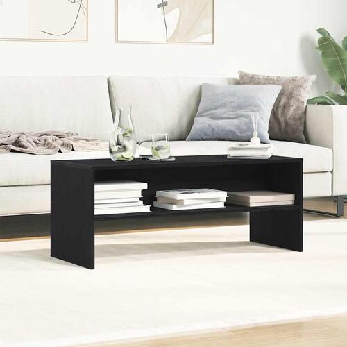 Tv-bord 100x40x40 cm konstrueret træ sort egetræsfarve