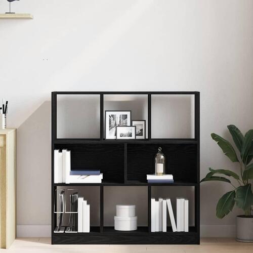 Bogreol 97,5x29,5x100 cm konstrueret træ sort-eg