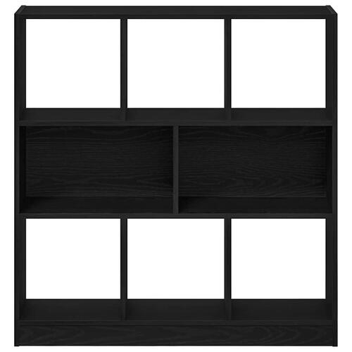 Bogreol 97,5x29,5x100 cm konstrueret træ sort-eg