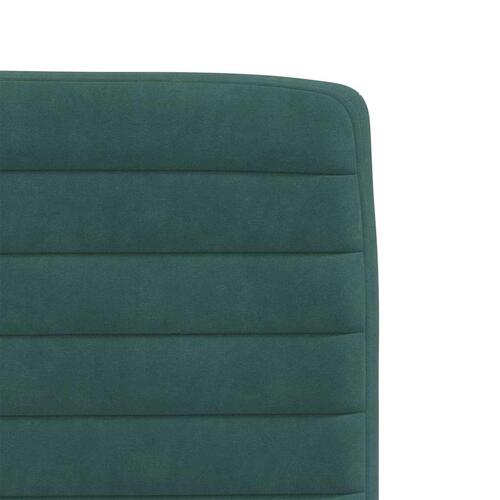 Spisebordsstole 6 stk. velour mørkegrøn