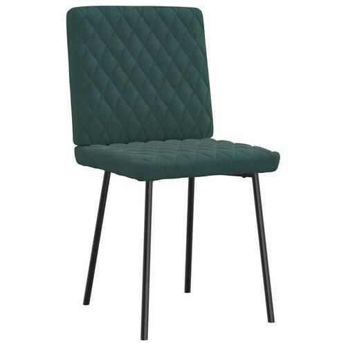 Spisebordsstole 4 stk. velour mørkegrøn