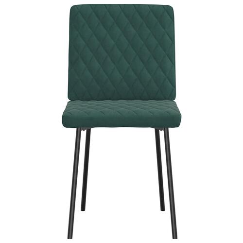 Spisebordsstole 4 stk. velour mørkegrøn