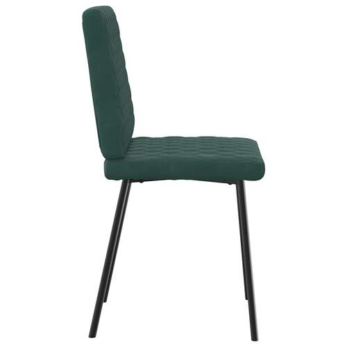 Spisebordsstole 4 stk. velour mørkegrøn