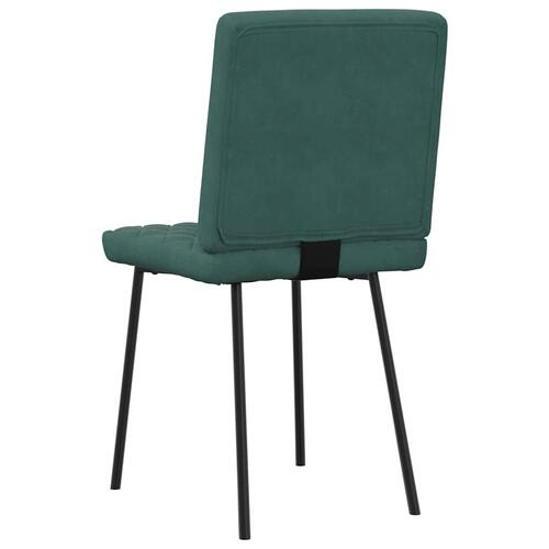 Spisebordsstole 4 stk. velour mørkegrøn