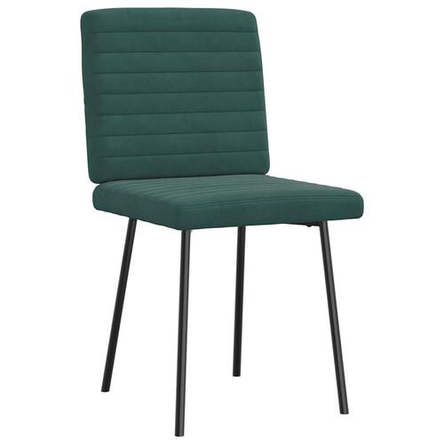 Spisebordsstole 4 stk. velour mørkegrøn