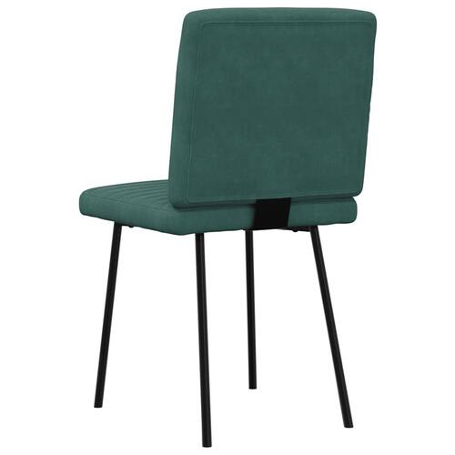 Spisebordsstole 4 stk. velour mørkegrøn