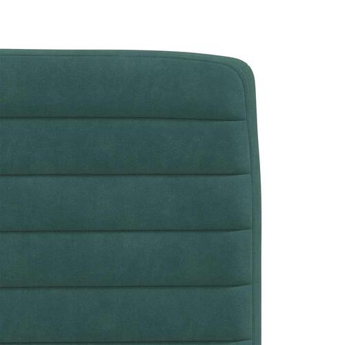 Spisebordsstole 4 stk. velour mørkegrøn