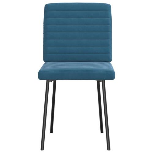 Spisebordsstole 4 stk. velour blå