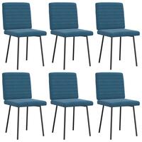 Spisebordsstole 6 stk. velour blå