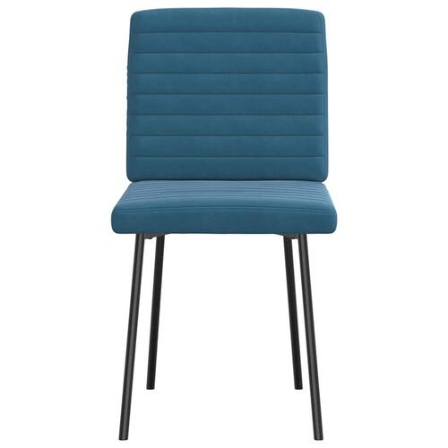 Spisebordsstole 6 stk. velour blå