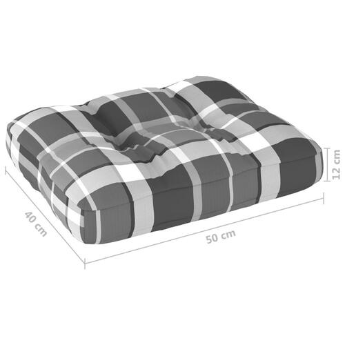 Pallehynde 50x40x12 cm stof gråternet