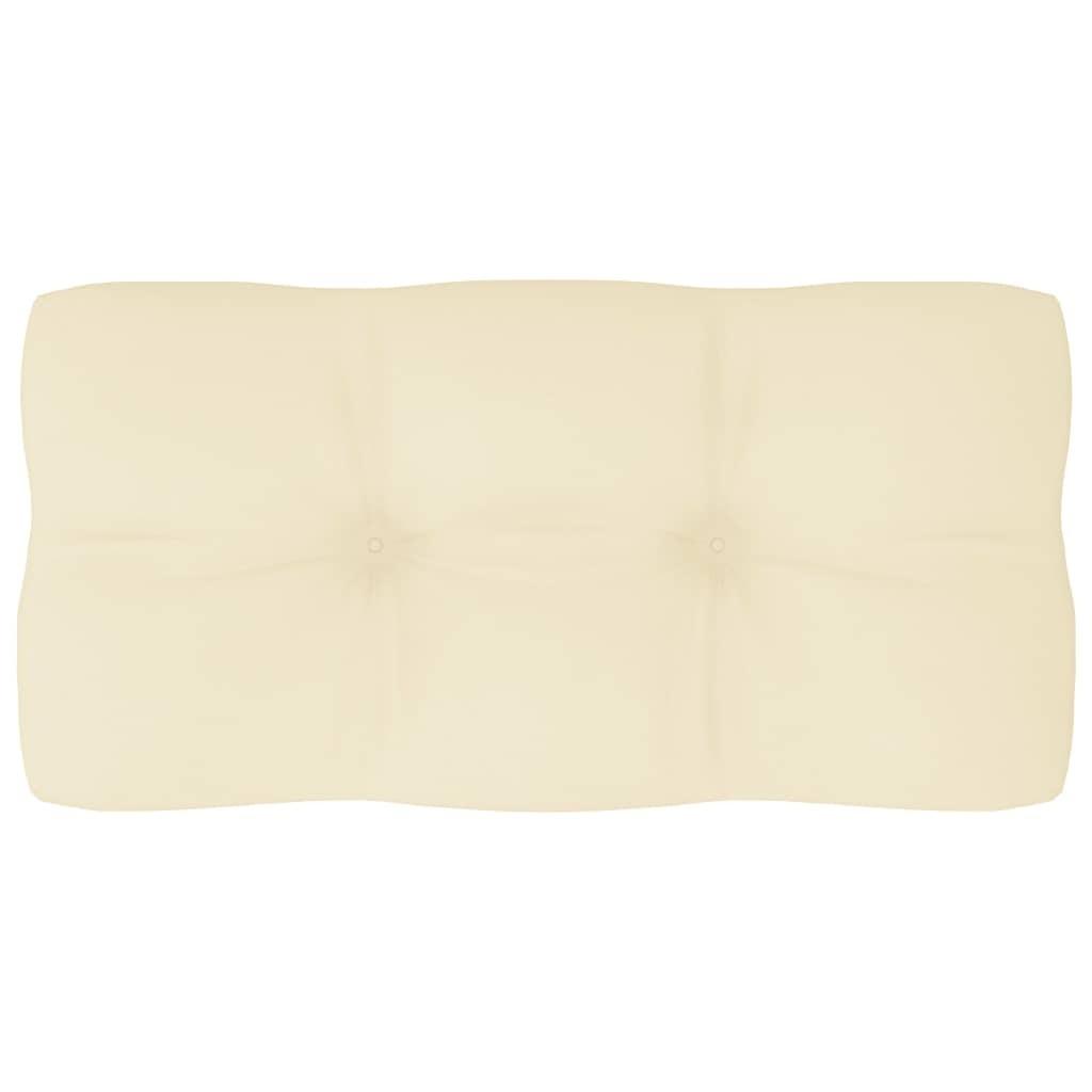 Pallehynde 80x40x12 cm stof cremefarvet