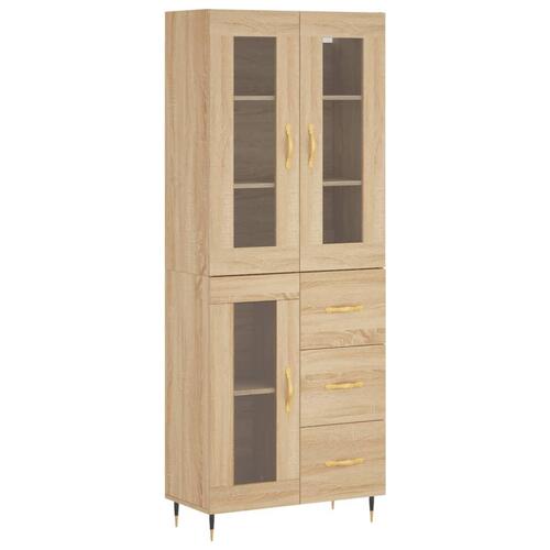 Højskab 69,5x34x180 cm konstrueret træ sonoma-eg