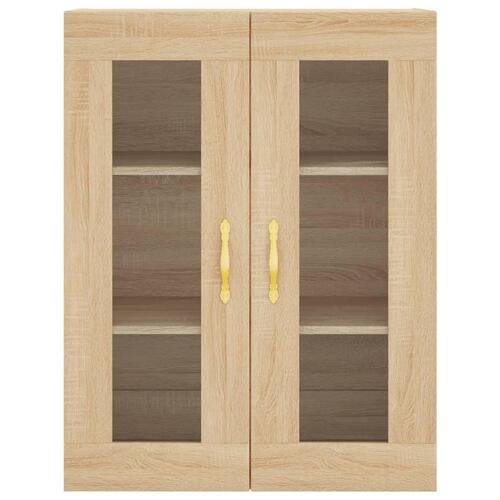 Højskab 69,5x34x180 cm konstrueret træ sonoma-eg