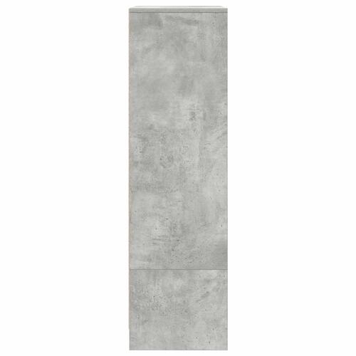 Skab med skuffe 55,5x34x119,5 cm konstrueret træ betongrå