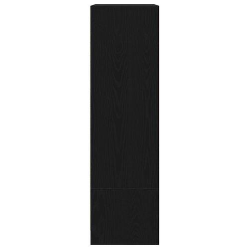 Skab med skuffe 55,5x34x119,5 cm konstrueret træ sort-eg