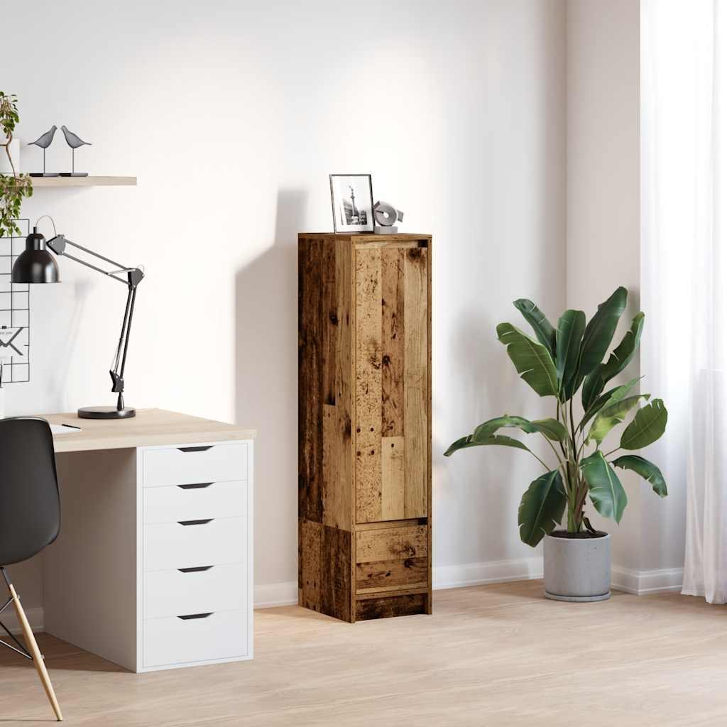 Højskab 29,5x34x119,5 cm konstrueret træ antikt træ billede