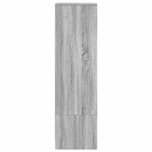 Skab med skuffe 55,5x34x119,5 cm konstrueret træ grå sonoma-eg