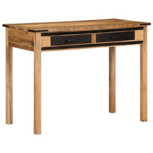 Skrivebord 100x50x75 cm massivt ru mangotræ