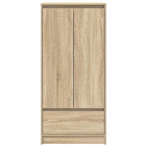 Skab med skuffe 55,5x34x119,5 cm konstrueret træ sonoma-eg