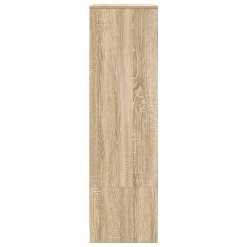 Skab med skuffe 55,5x34x119,5 cm konstrueret træ sonoma-eg