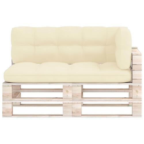 Pallehynder 3 stk. stof cremefarvet