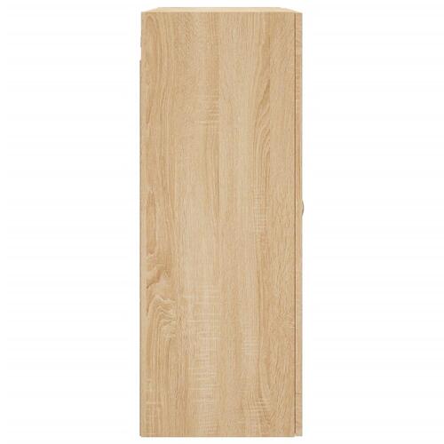 Væghængt skab 69,5x34x90 cm konstrueret træ sonoma-eg