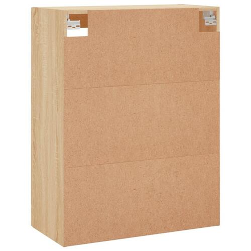 Væghængt skab 69,5x34x90 cm konstrueret træ sonoma-eg
