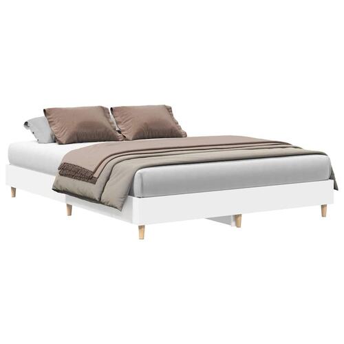 Sengestel uden madras 140x200 cm konstrueret træ hvid
