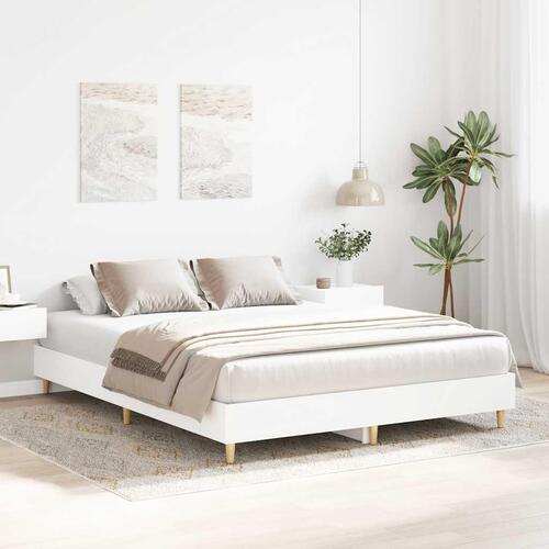 Sengestel uden madras 140x200 cm konstrueret træ hvid