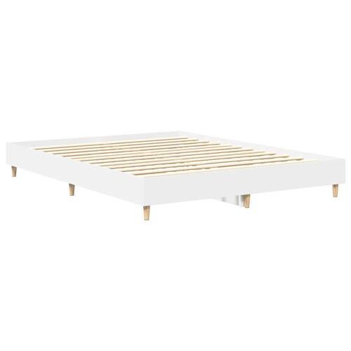 Sengestel uden madras 140x200 cm konstrueret træ hvid