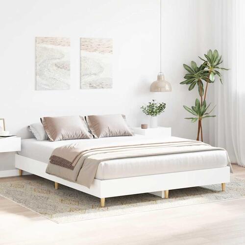 Sengestel uden madras 150x200 cm konstrueret træ hvid