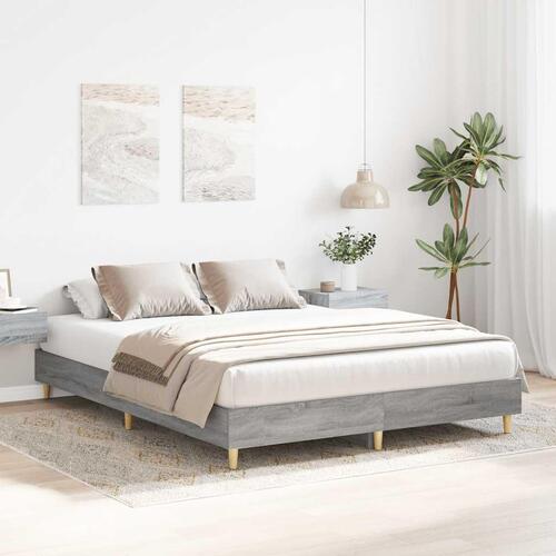 Sengestel uden madras 140x200 cm konstrueret træ grå sonoma-eg