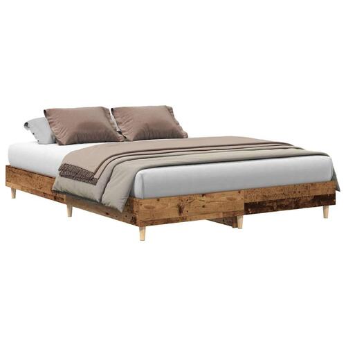 Sengestel uden madras 150x200 cm konstrueret træ antikt træ