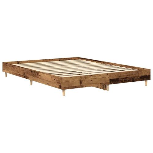 Sengestel uden madras 150x200 cm konstrueret træ antikt træ