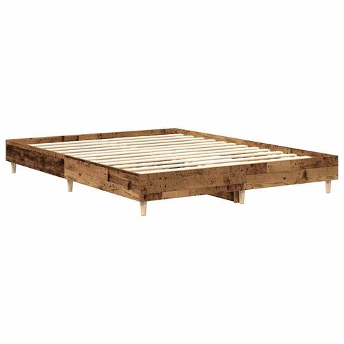 Sengestel uden madras 150x200 cm konstrueret træ antikt træ