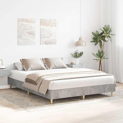 Sengestel uden madras 140x200 cm konstrueret træ betongrå