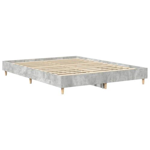 Sengestel uden madras 140x200 cm konstrueret træ betongrå
